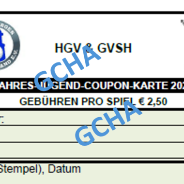 HGV GVSH Jugendcoupon 2026 in der Geschäftsstelle
