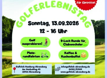 Golferlebnistag am 13.09.2026