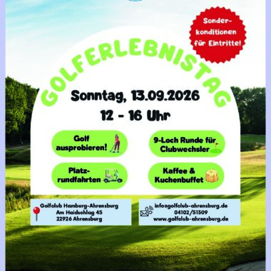 Golferlebnistag am 13.09.2026